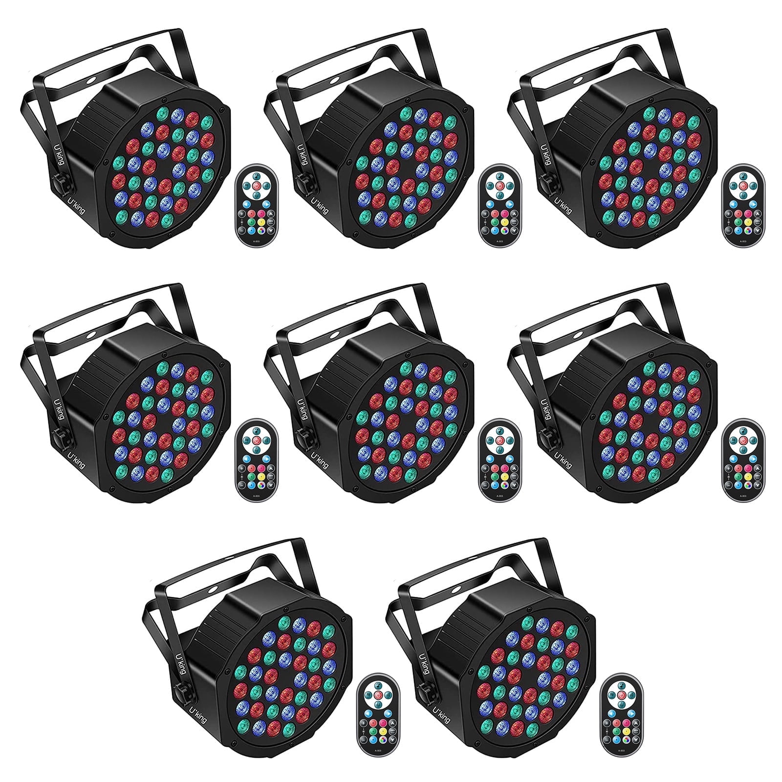 Rtktoup 4PCS RGB Par 36 LED, 36W Luce Di Scena Con Telecomando E 4 - Foto 9