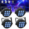 thumbnail image 1 of ​JAJALUYA Round DJ Par Light - 9LED RGBW DMX512 Sound-Active for Stage, Party, Bar (4-Pack)​​, 1 of 10