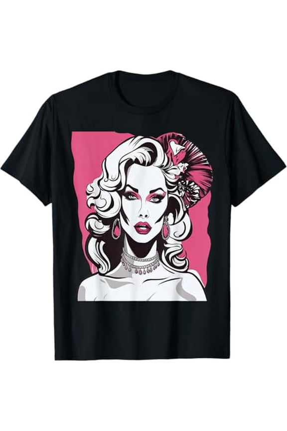 Stage Performance Vintage Pinup Inspired Bold Graphic Unisex T-Shirt, for men & women, up to size 5XL