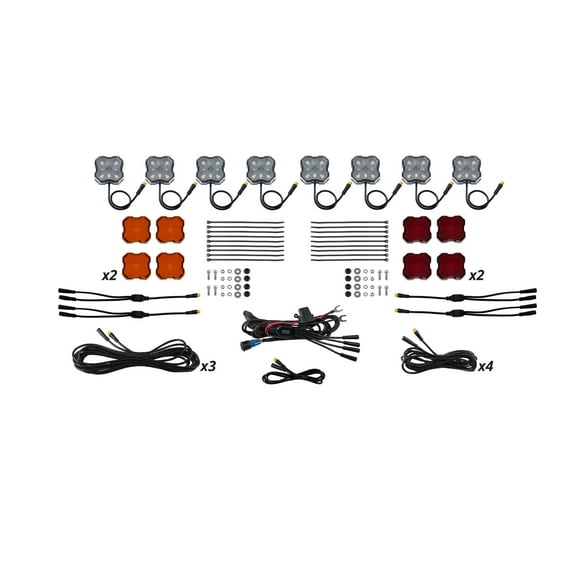 Stage Series LED Rock Light Kit compatible with Toyota Tacoma 2024, White Diffused without Magnet Mounts