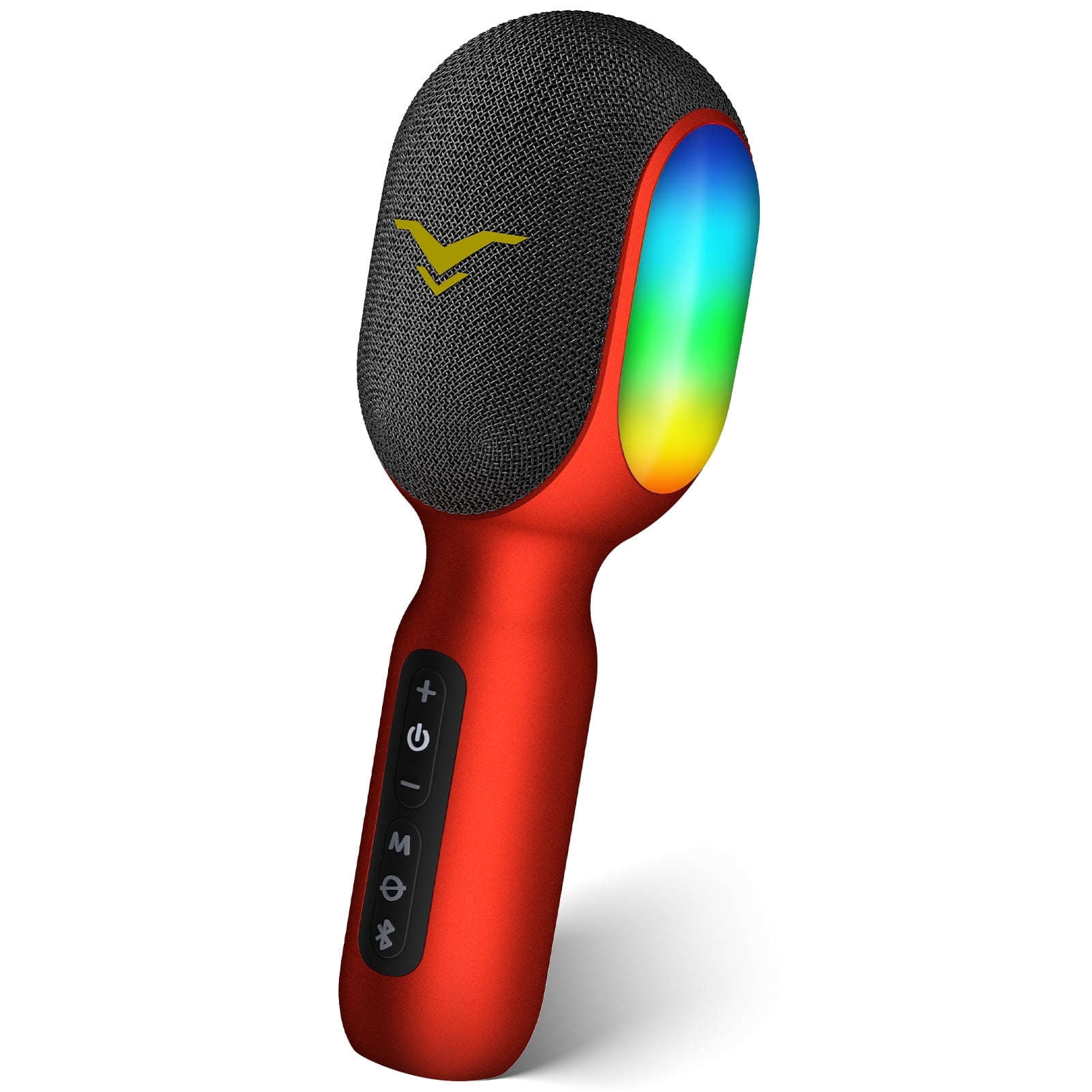 Wireless Bluetooth Karaoke Microphone, 5-in-1 Portable Handheld Mic Speaker with Dynamic RGB Lights, Mini Karaoke Machine for Car Travel Home Party, Music Recording, Duet Singing, Gift for Kid Adult