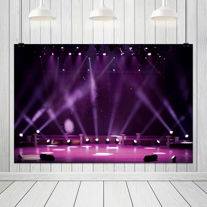 Theater Stage Photography Backdrop - 6x4 Ft Spotlight Concert Background For Photo Shoots