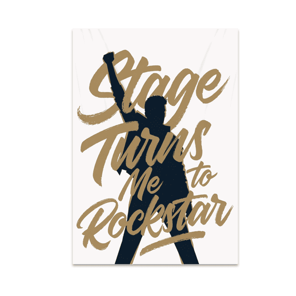 Stage Turns Me to Rockstar - Speaker Decor - 13x19 Poster Print