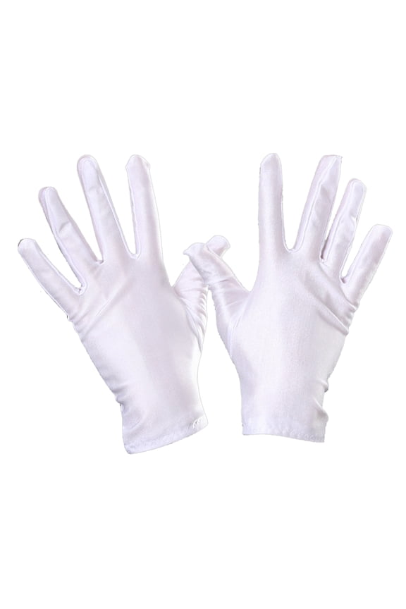 Stage White Gloves for Stage Perform Dancing Adult Size White Gloves Formal Gloves for Party Cosplay Policeman Pageant