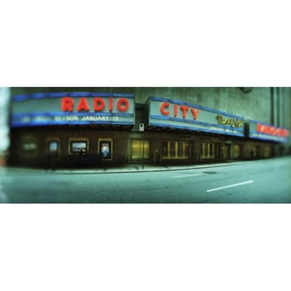 Stage theater at the roadside Radio City Music Hall Rockefeller Center Manhattan New York City New York State USA Canvas Art - Panoramic Images (30 x 12)