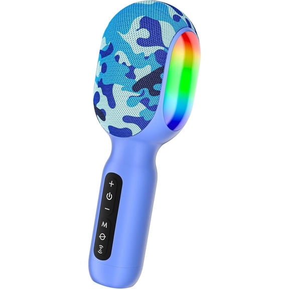 StageSound Karaoke Microphone, Wireless Bluetooth Microphone with Dynamic LED Lights, 5-in-1 Portable Handheld Mic Speaker Machine for Singing Home Party Toys Birthday Gift for Kids Adults Boys Girls