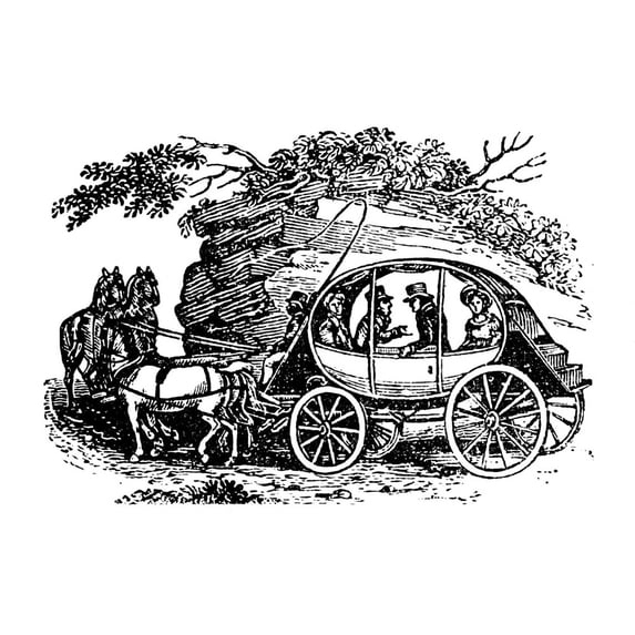 Stagecoach 19Th Century. Nwood Engraving Early-19Th Century By Alexander Anderson. Poster Print by