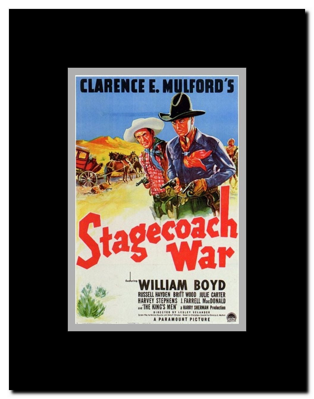 Stagecoach War Framed Movie Poster