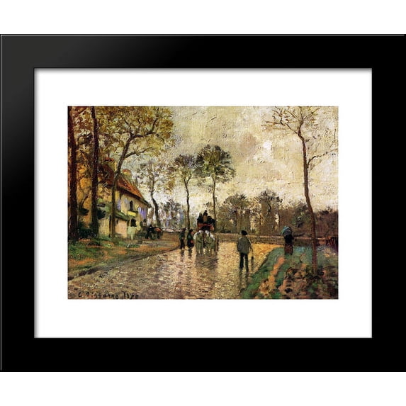 Stagecoach to Louveciennes 20x24 Framed Art Print by Pissarro, Camille