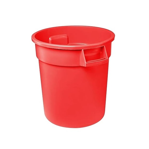 Stager US, 32 Gallon Red Round Trash Can, Kitchen Waste Bin, Indoor Trash Can, Trash Bin, Durable Wastebasket, Garbage Can, Waste Receptacle, (ser. 03)