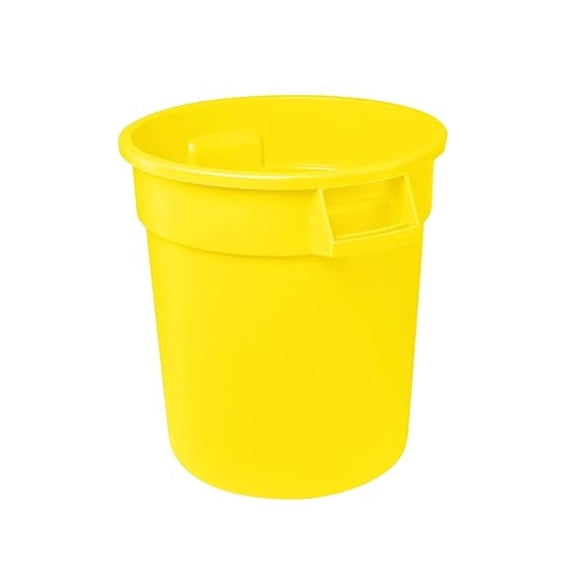 Stager US, 32 Gallon Yellow Round Trash Can, Kitchen Waste Bin, Indoor Trash Can, Trash Bin, Durable Wastebasket, Garbage Can, Waste Receptacle, (ser. 03)