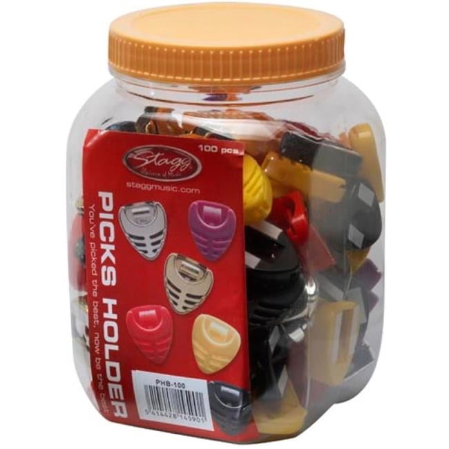 Stagg 14590 Pick Holder Box - Assorted Color - 100 Piece