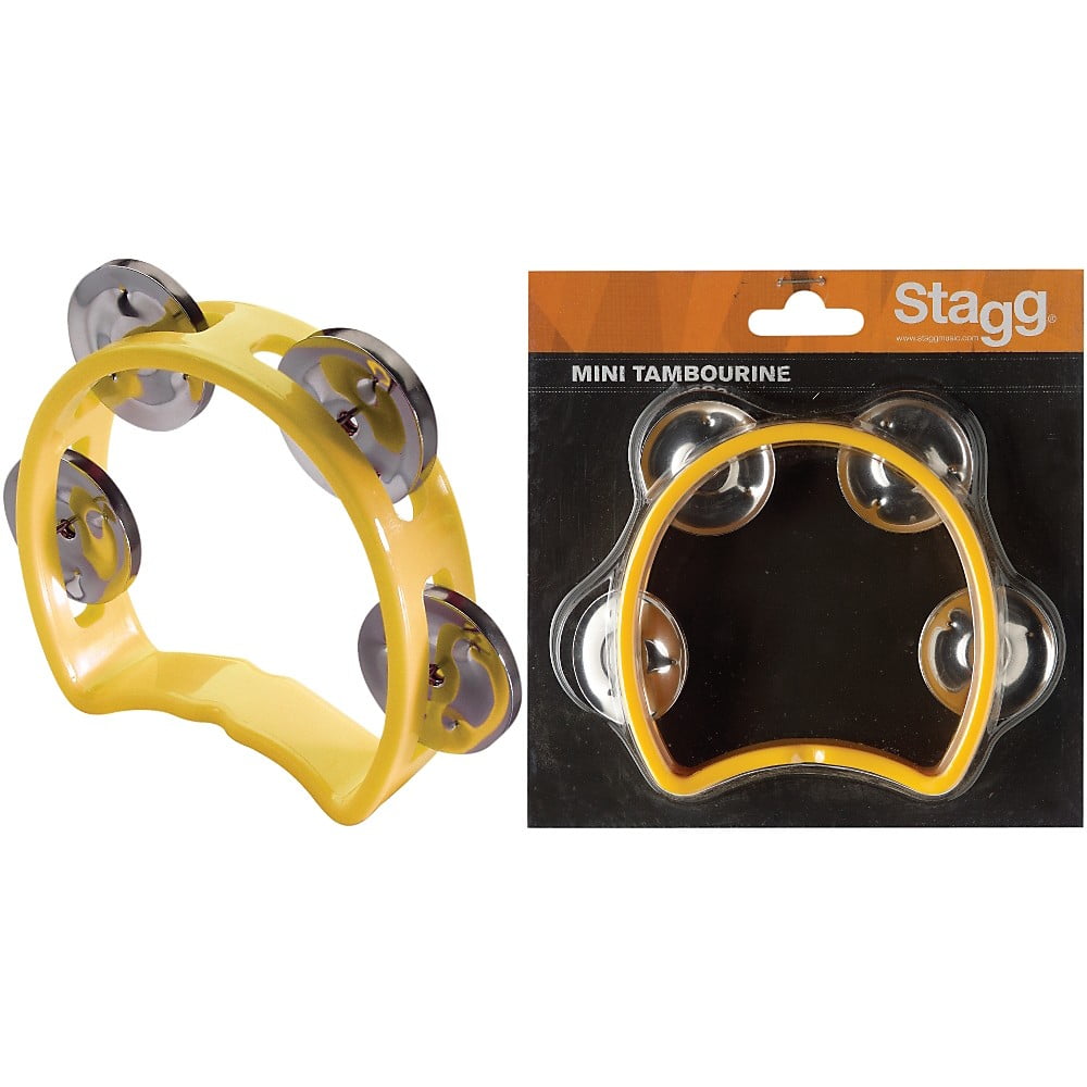 Stagg 4-Jingle Cutaway Tambourine Yellow - Walmart.com