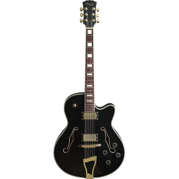 Stagg A300-BK "Jazz" Style Hollow Body Electric Guitar - Black
