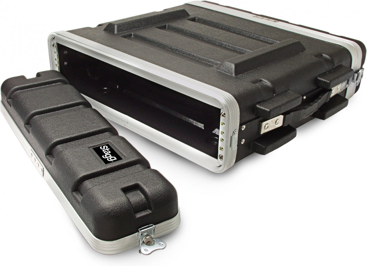 Two Case Rack Stagg ABS-2U Lightweight Molded 2U Rack Case - Walmart.com