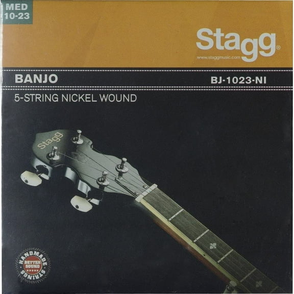Stagg BJ-1023-NI Nickel Wound Banjo Strings - Medium Light Gauge - 5 String Set
