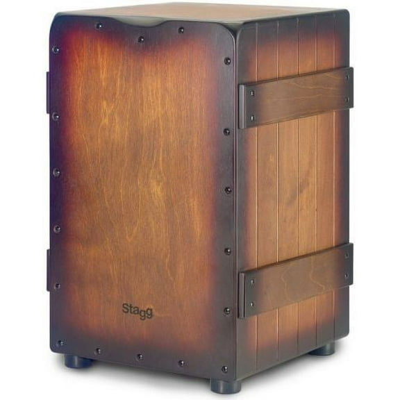 Stagg Crate Style Cajon Drum Brown Sunburst - Model CAJ-CRATE SBB