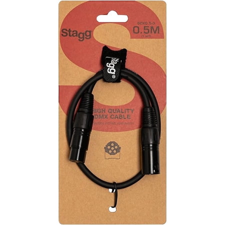 Stagg 22379 1.6 ft. 3 Pin DMX Cable XLRF-XLRM