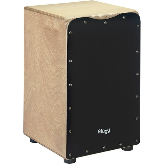 Stagg Medium Birch Cajon with Bag Black
