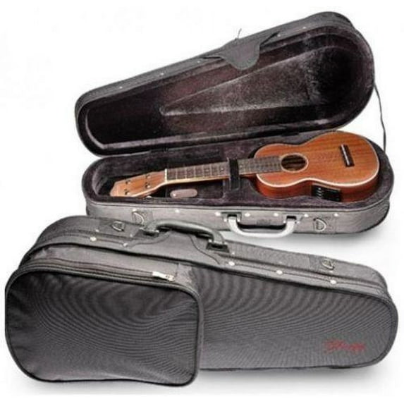 Stagg Model HGB2UK-B Baritone Ukulele Nylon & Foam Zippered Hard Case w/pockets