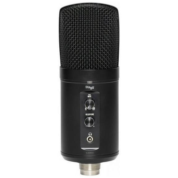 Stagg Model SUSM60D Studio Grade Double Condenser USB Microphone