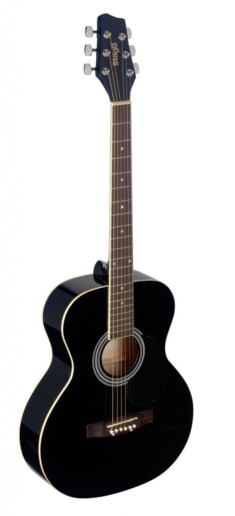 Stagg 4/4 Auditorium Acoustic Guitar - Black - SA20A BLK