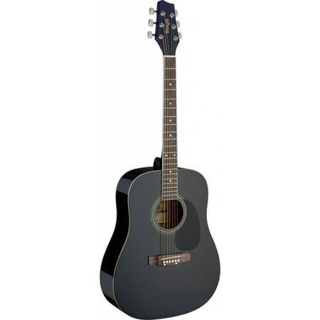 Stagg SA20D BLK Dreadnought Acoustic Guitar - Black