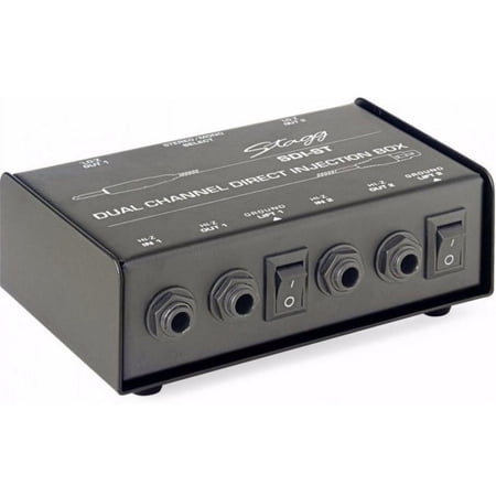 Stagg SDI-ST 2-Channel Passive DI Box with Mono/Stereo Switch