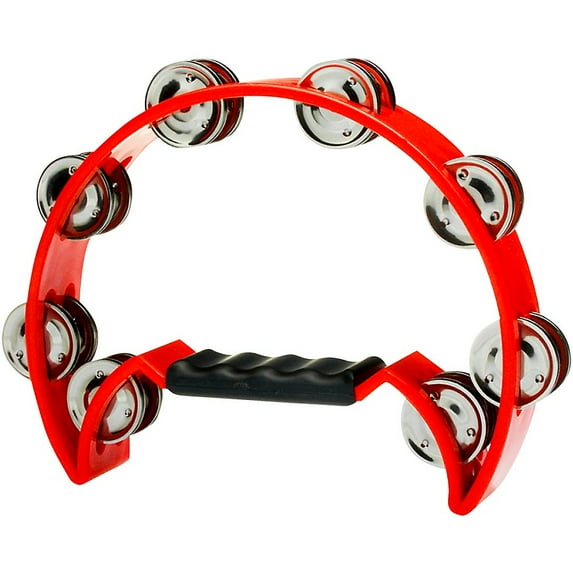 Stagg TAB-2 RD Plastic Cutaway Tambourine with 16 Jingles, Red, inch