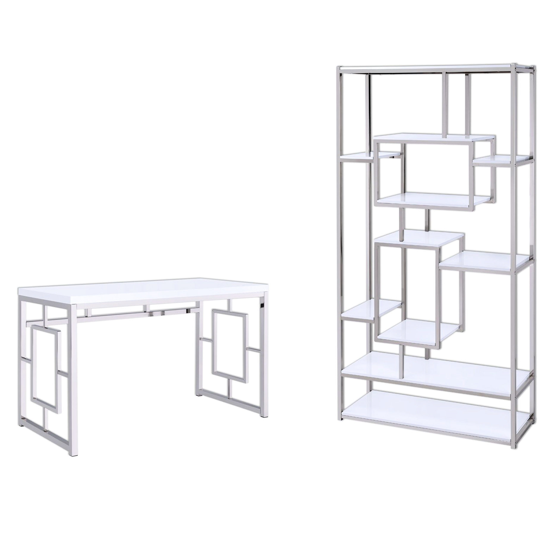 Staggered Shelf Design - Desk and Bookcase Pair - In Art Studios ...