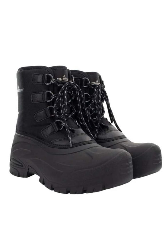 Men's Size 9 Snow Boots Cold Rated -20, Black, New in Box