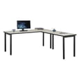 thumbnail image 1 of Stahl Steel LDesk with Laminate Top  72"W x 72"D Gray Laminate Top/Black Steel Frame, 1 of 5