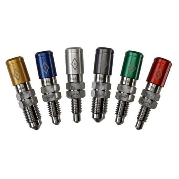 Stahlbus 4 Piece Set Bleeder Steel Valve Set with Red Dust Cap - M8 x 1.25 x 20 mm