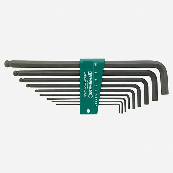 Stahlwille 10767a/8 8 Piece SAE Ball End Hex L-Key Set 5/64-5/16"