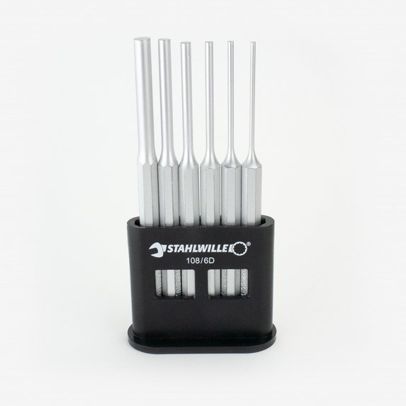Stahlwille 108/6 D Parallel pin punches in plastic stand set