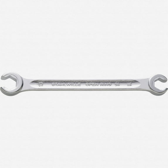 Stahlwille 24 Double ended open ring Flare Nut Spanner, angled, 10 x 12 mm