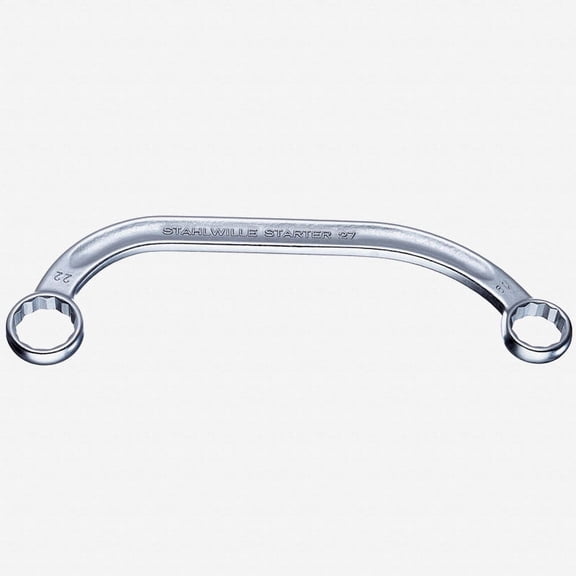Stahlwille 27 Double ended ring Spanner STARTER (Half-Moon), 11 x 13 mm