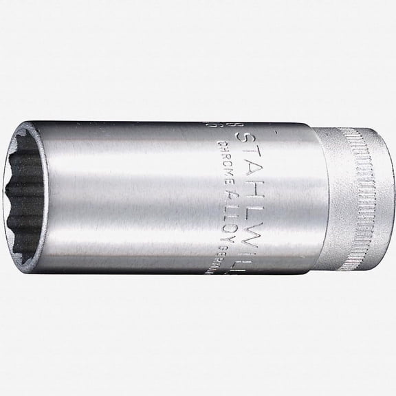 Stahlwille 46 Extra Deep 3/8" 12-pt Socket, 21 mm