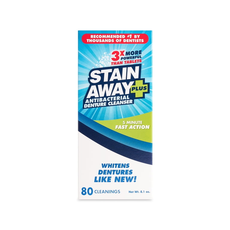 SAVE ALL DENTAL POWDER 30包入り×2個 Stain Away Plus Professional Strength Denture Cleanser, 8.10 oz