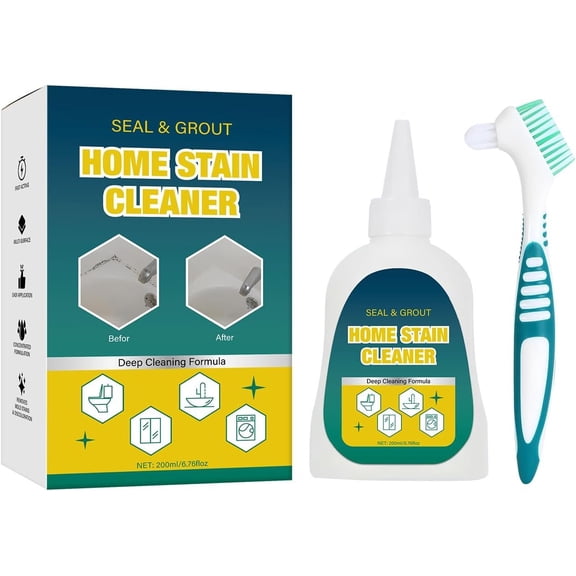 Stain Cleaner, 7 OZ -Acting -Purpose Deep Cleaning Gel for Bathroom, Kitchen, Laundry & Room, For Targets Tile Gaps, Washing Machine Seals, Fridge Rubber, Wall & Shower Stains