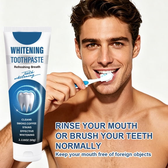 Stain Control Brightening Toothpaste, 2.116 Oz Anti Coffee Smoke Residue Formula, Daily Refresh Mouth & Whiten Teeth Toothpaste