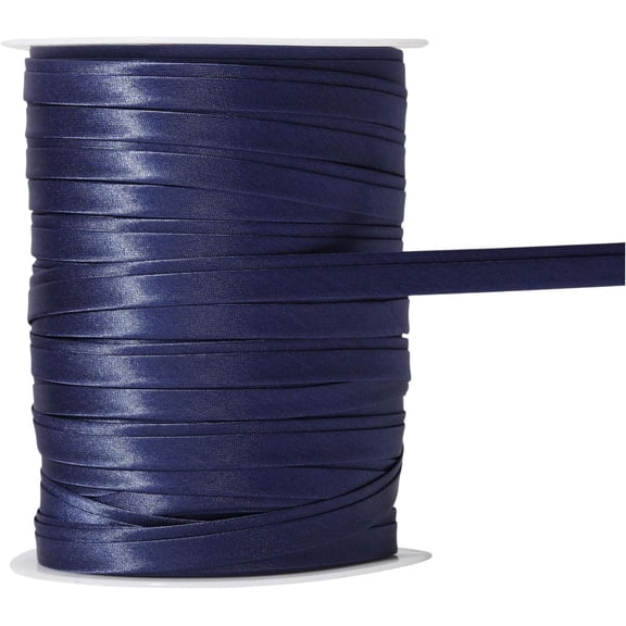 Stain Double Fold Bias Tape 87.5 Yards 3/8 Inch Blue Bulk Binding Tape Polyester Bulk Fabric Tape for Sewing Seaming Hemming DIY Garment Accessories for DIY