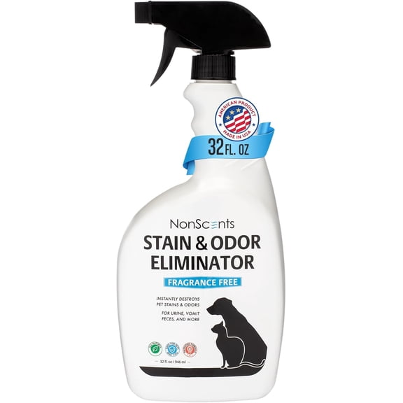 Stain & Odor Eliminator Spray for Strong Odor - 32 oz - Pet Odor Eliminator for Home - Carpet Stain Remover for Cats and Dog Pee - Cat Urine Destroyer - Carpet Cleaner Spray