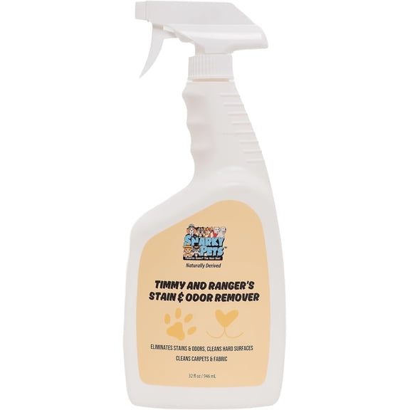 Stain & Odor Remover Enzyme-Powered Cleaner for Pet Accidents on Carpet, Furniture & Floors 32 oz Spray Safe for Dogs, Cats & Homes