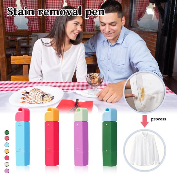 Stain Pen Stain Remover Pen 4 Inch Oil Stain Remover for Clothes Travel Stain Remover No Wash Spot Remover for Clothes Laundry Essentials Red 1 Pack