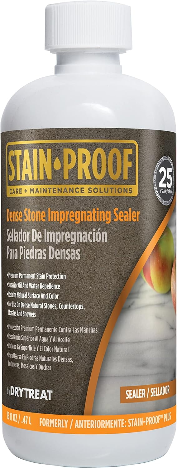 Stain Proof Dense Stone Impregnating Sealer 1 Pint, Protects Against