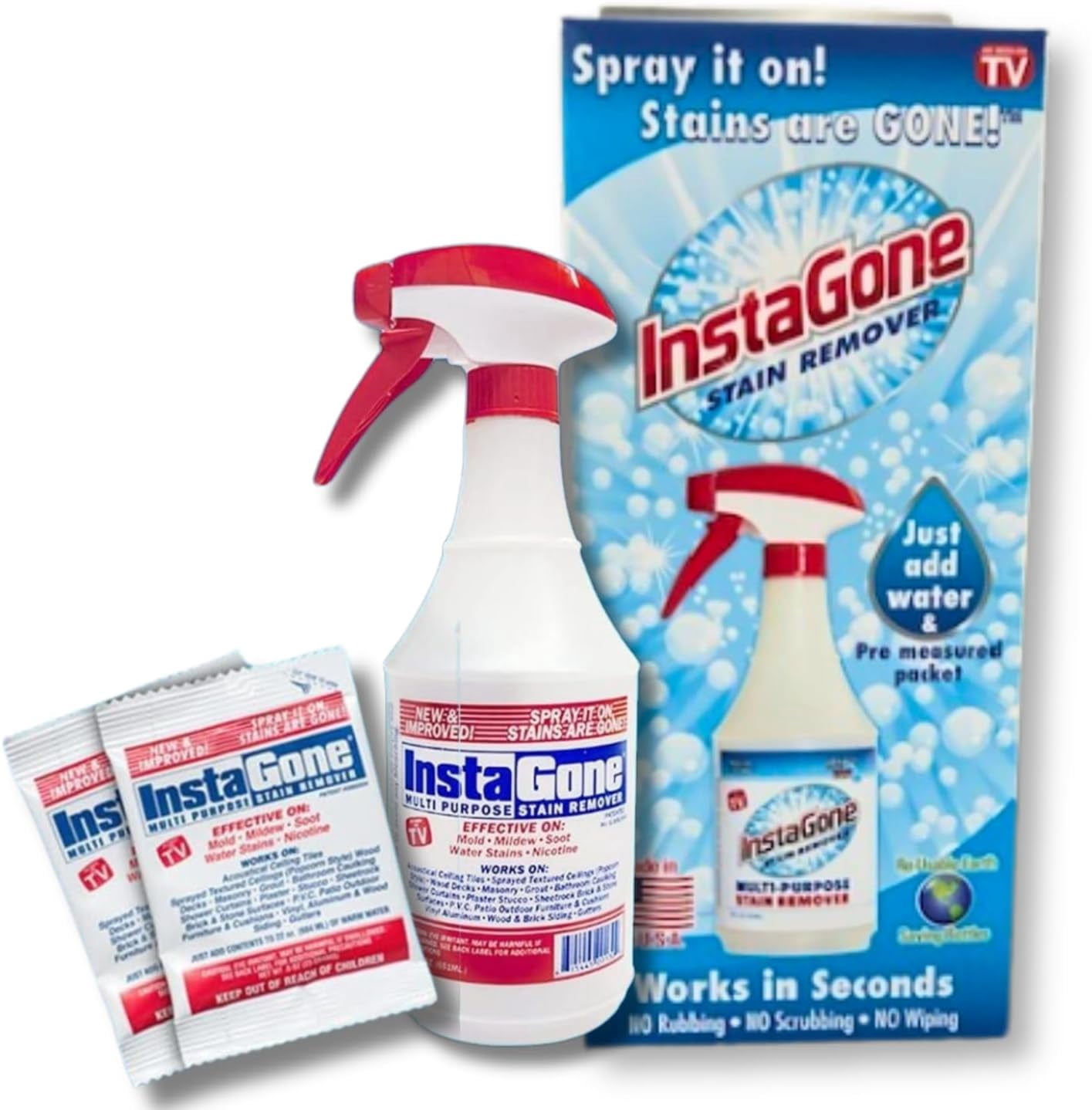 Stain Remover - RETAIL (2 Pack + 24oz Spray Bottle) - Just Add Water ...