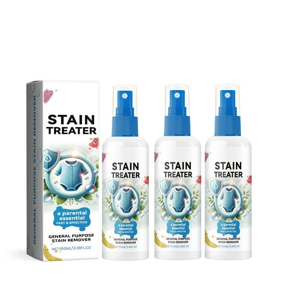 Stain Remover Spray - Laundry Spot Cleaner, Natural Stain Treater Spray for Baby Clothes, Toddler Clothing, Value-Size Solution for Food, Oil Stains, Great for Travel