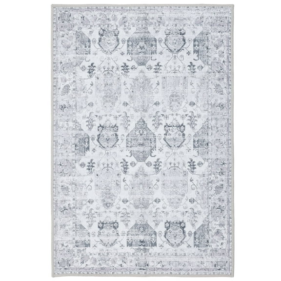 Stain-Resistant Washable Area Rug,Non-Slip Rubber Backing & Low-Pile,Printed Design,Spill-Proof Easy-Clean Carpet for Living Room,Bedroom,Kitchen,8 X 10