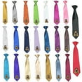 thumbnail image 1 of Stain Solid 23 Color Clip-on Pirate Bear Necktie Boys Formal Suits Newborn - 7, 1 of 5
